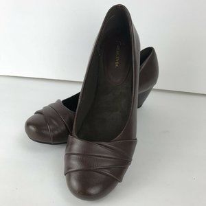 Wear Ever Davie Wedge Heels Brown Size 8.5 M Shoe